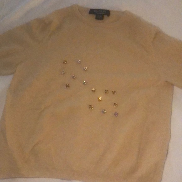 Yellow blouse for women with bling - Picture 2 of 2